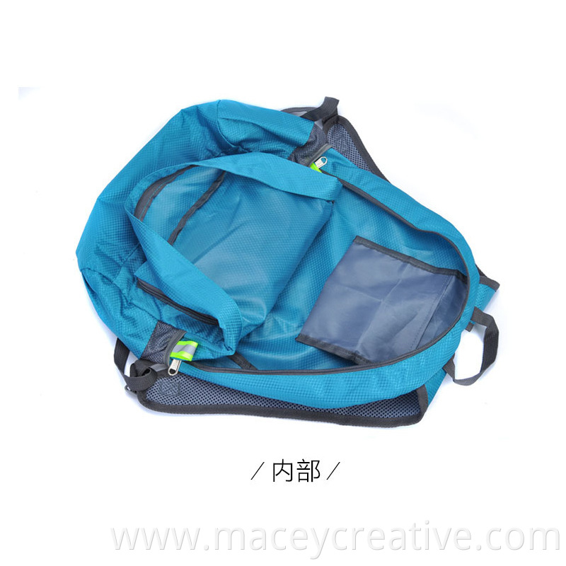 Custom Cheap and Lightweight waterproof nylon foldable backpack collapsible sports travel rucksack backpack